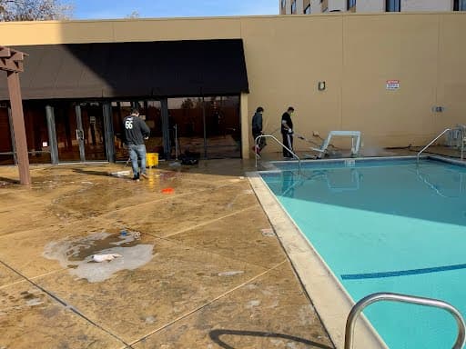 Pool deck cleaning